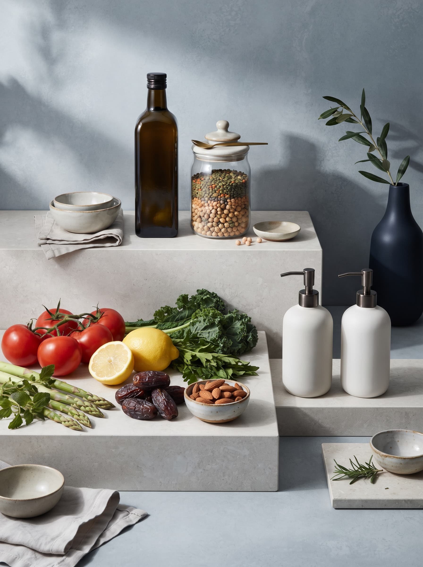 Composition premium de produits alimentaires et d’hygiène pour professionnels