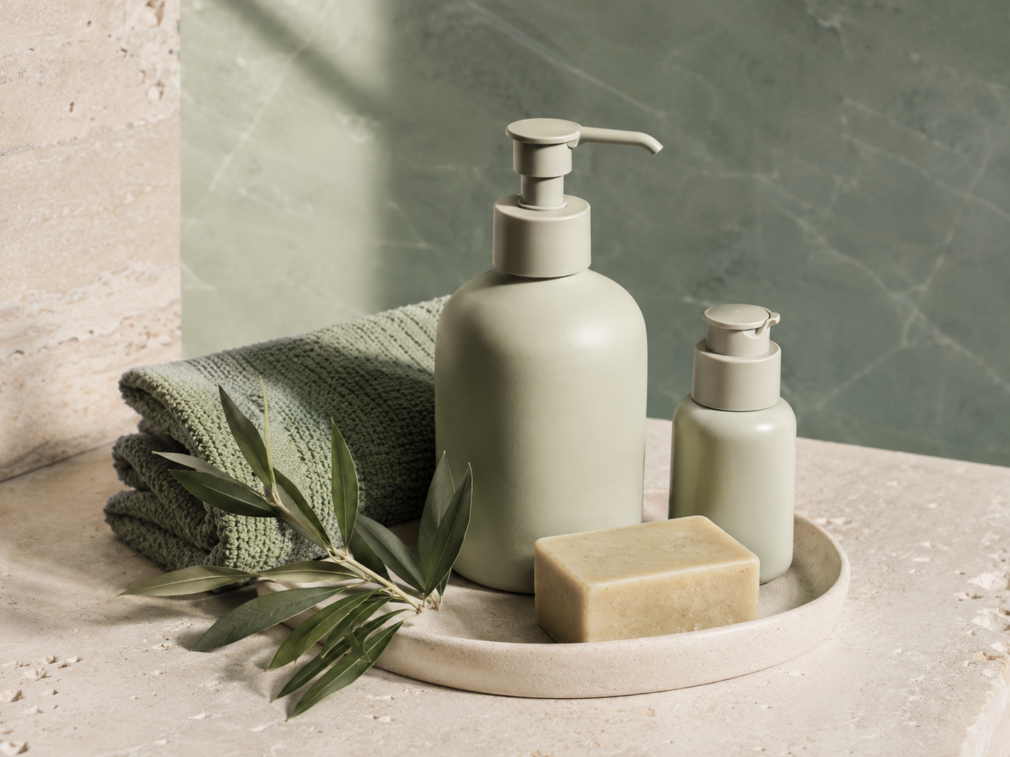 Flacon pompe mat et savon naturel